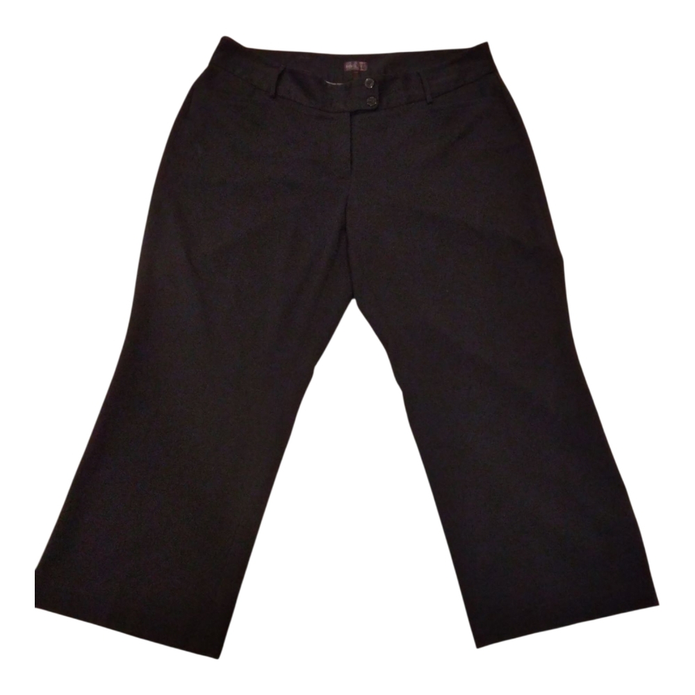 Rafaella Curvy 18W Petite Navy Blue Straight Leg Pants